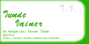 tunde vainer business card